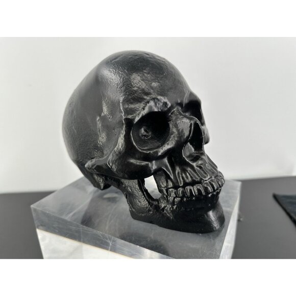 Metal Accent Black Matte Skull (aprox 6”x7”) - Picture 2 of 10